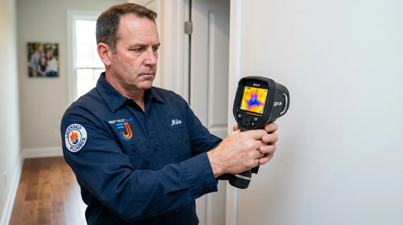 Thermal imaging leak detection by Johns Plumbing LLC in Asheboro